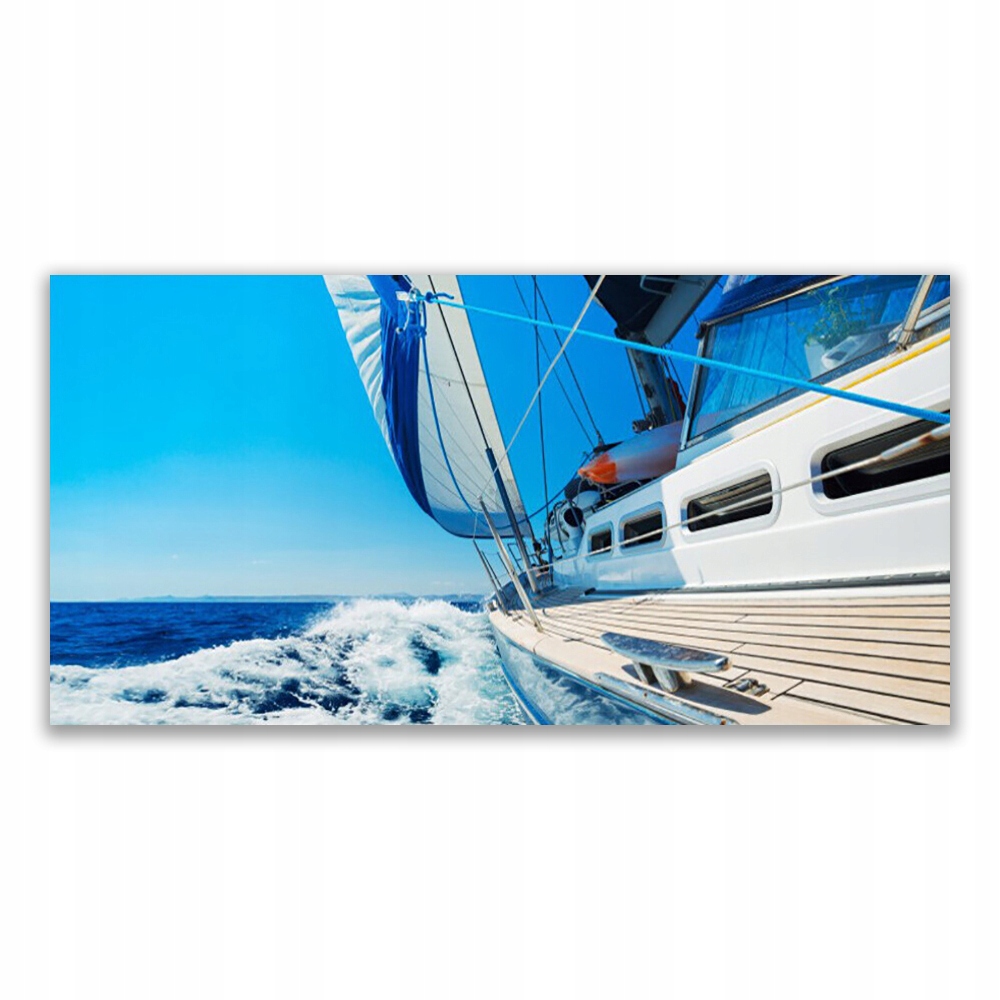 

Fotoobraz z grafiką 140x70 Łódka Morze Krajobraz