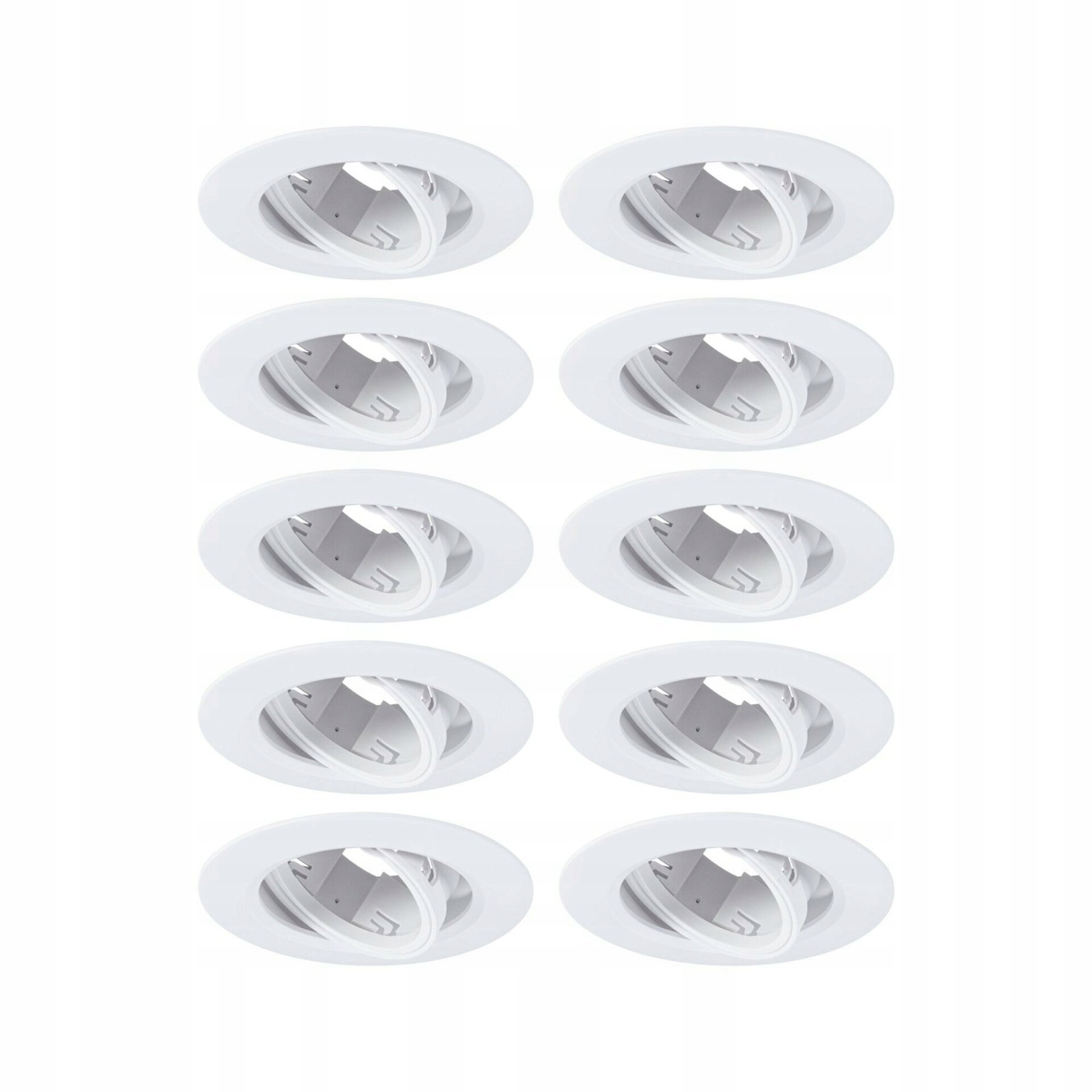 Vstavané svietidlo Paulmann 10ks výklopné kruhové GU10 90mm biela 230V