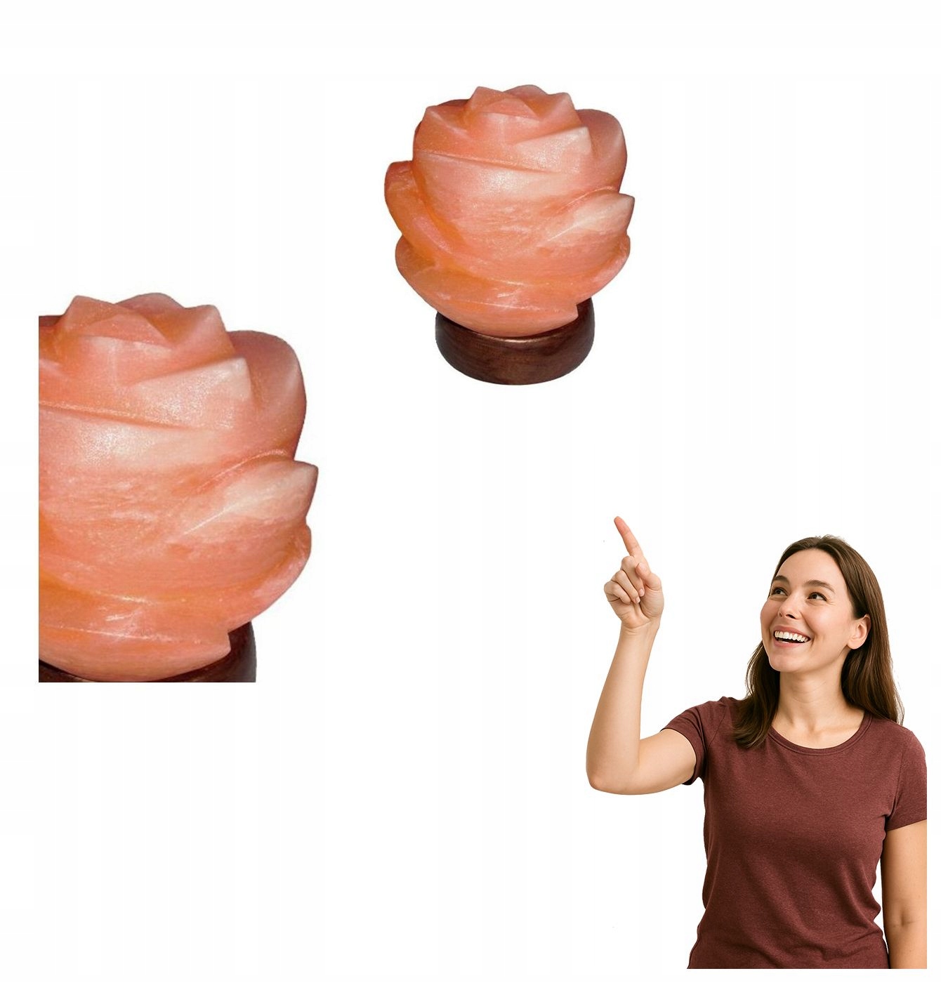 Dekorativní solná stolní lampa Flores 2676 Rabalux