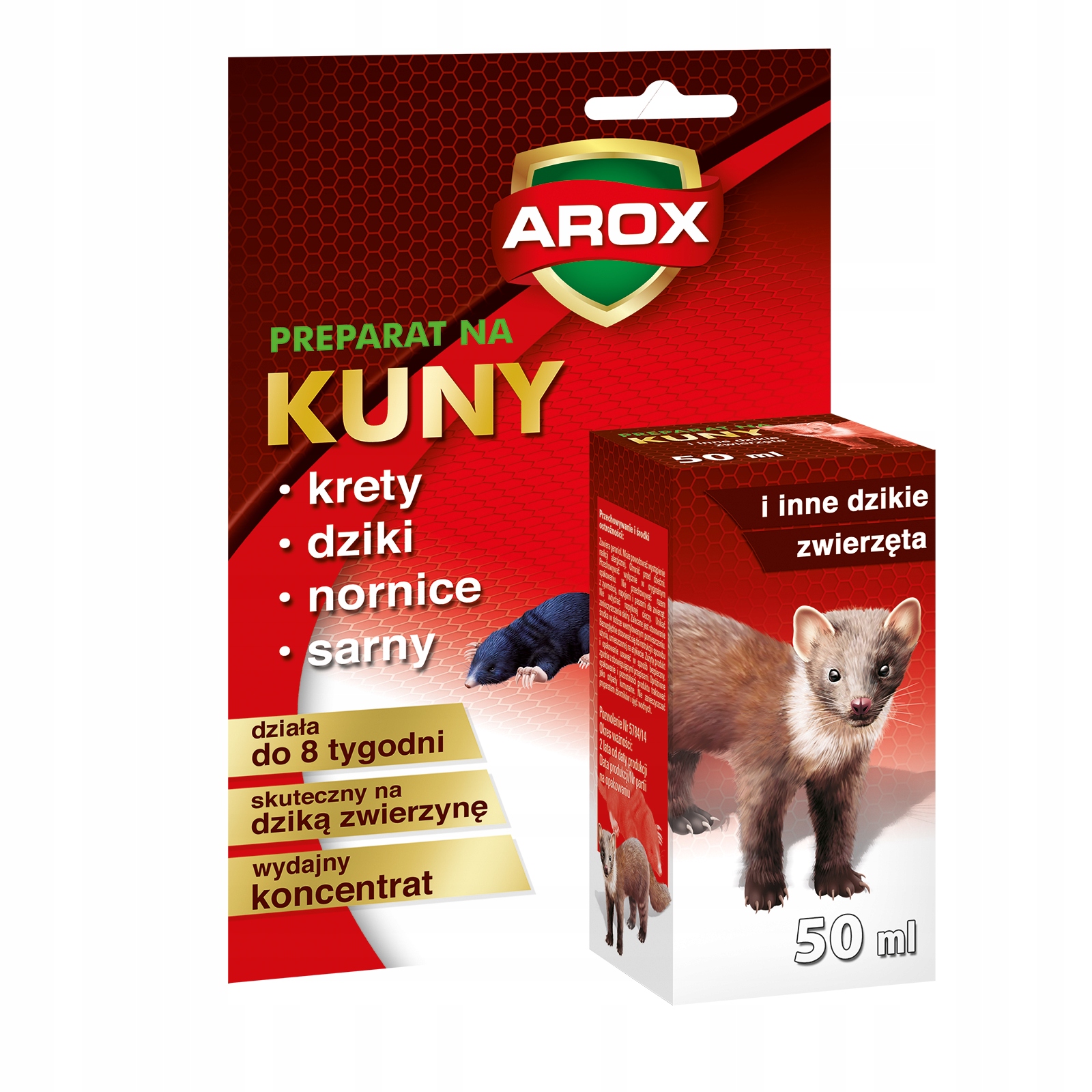 

Płyn Środek Na Kuny Dzikie Zwierzęta 50ml Arox