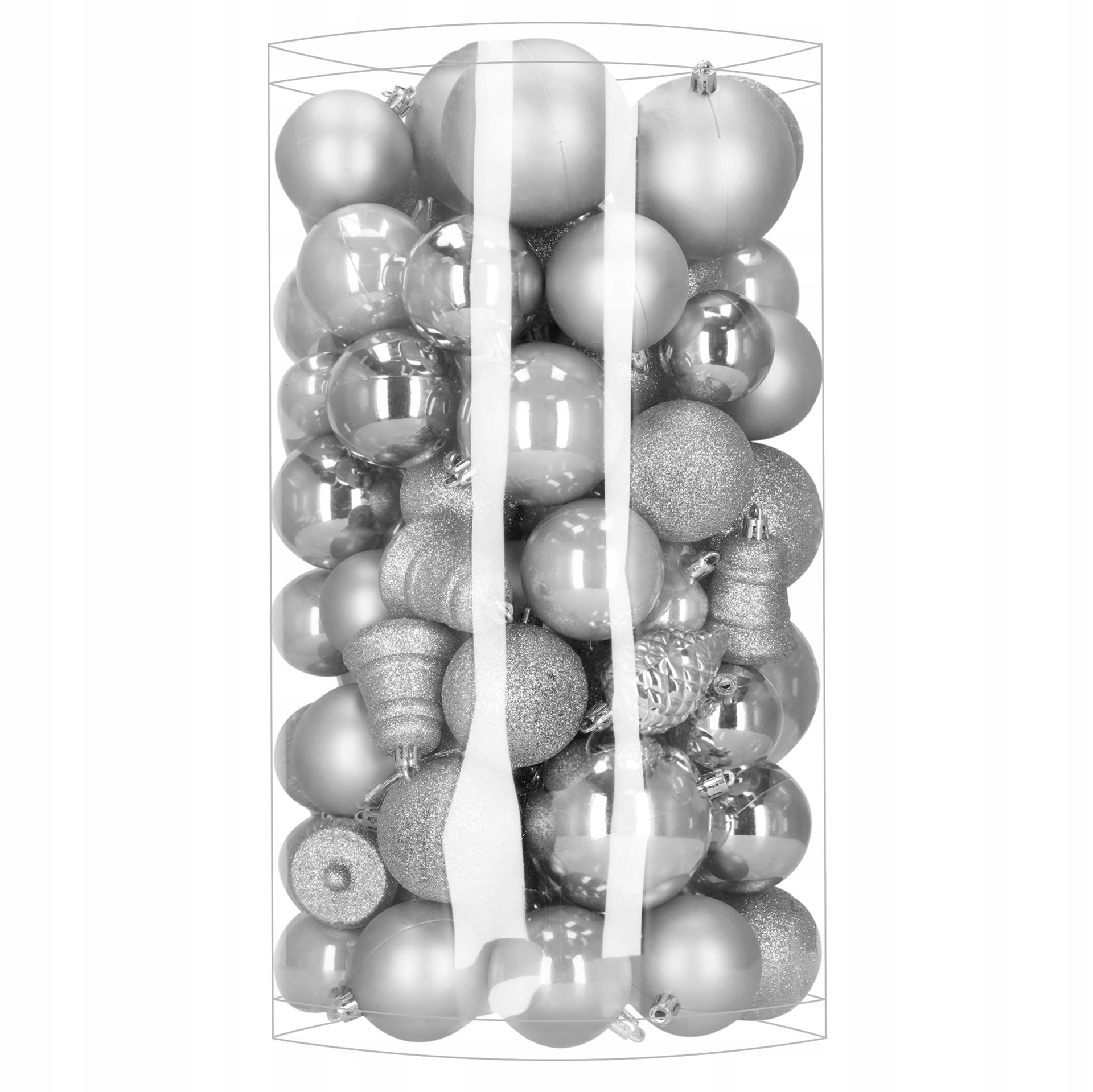 Vánoční Baňky Na Vánoční Stromeček Sada 9/7/6 cm 100 Ks Vánoční Koule Přívěsek Ozdoba