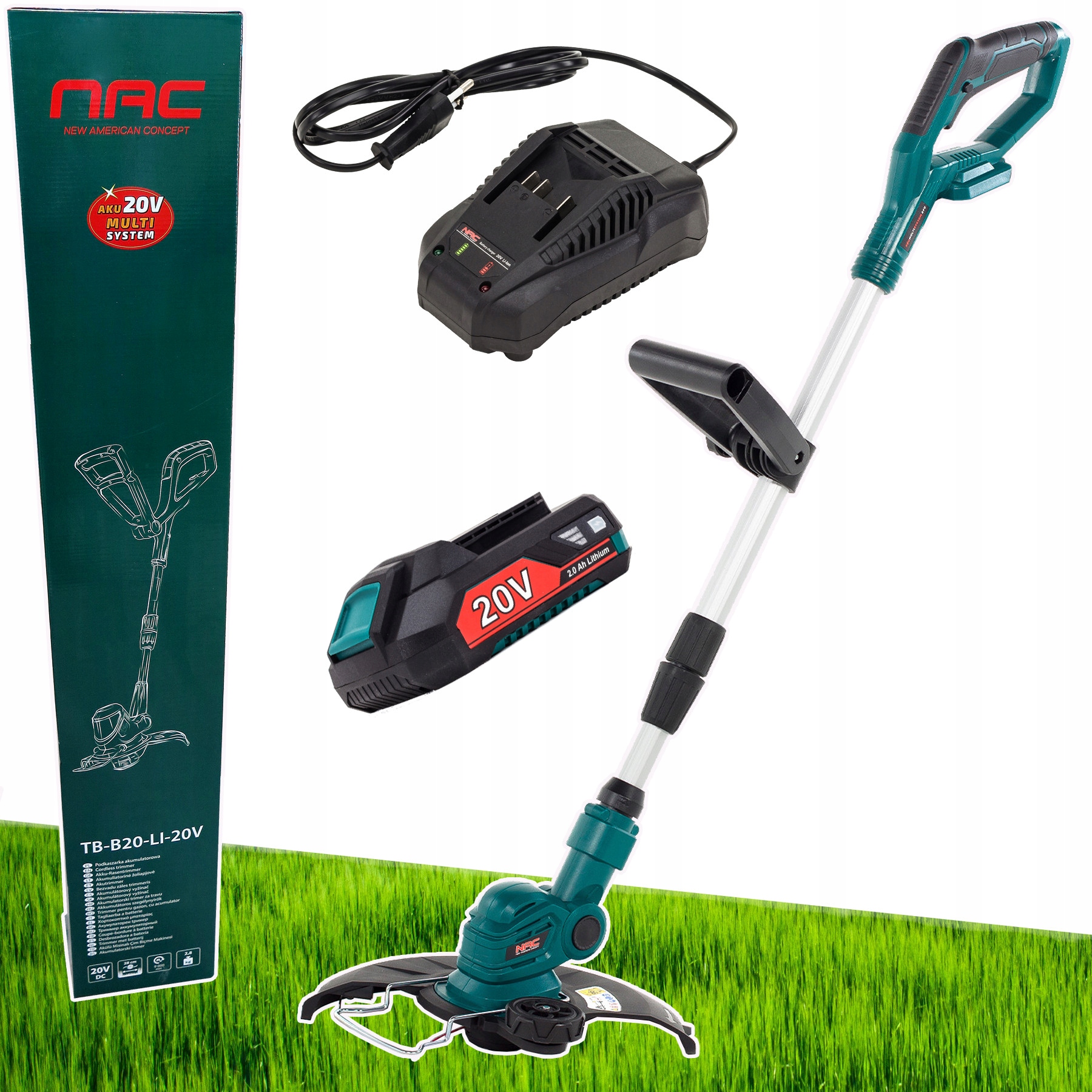 Podkaszarka akumulatorowa Nac TB-B20-LI-20V Żyłka 1x 2Ah Zestaw