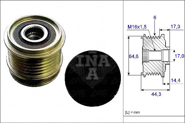 Ina Řemenice Alternátoru Vw 2,8 3,2FSI A4 A6 05