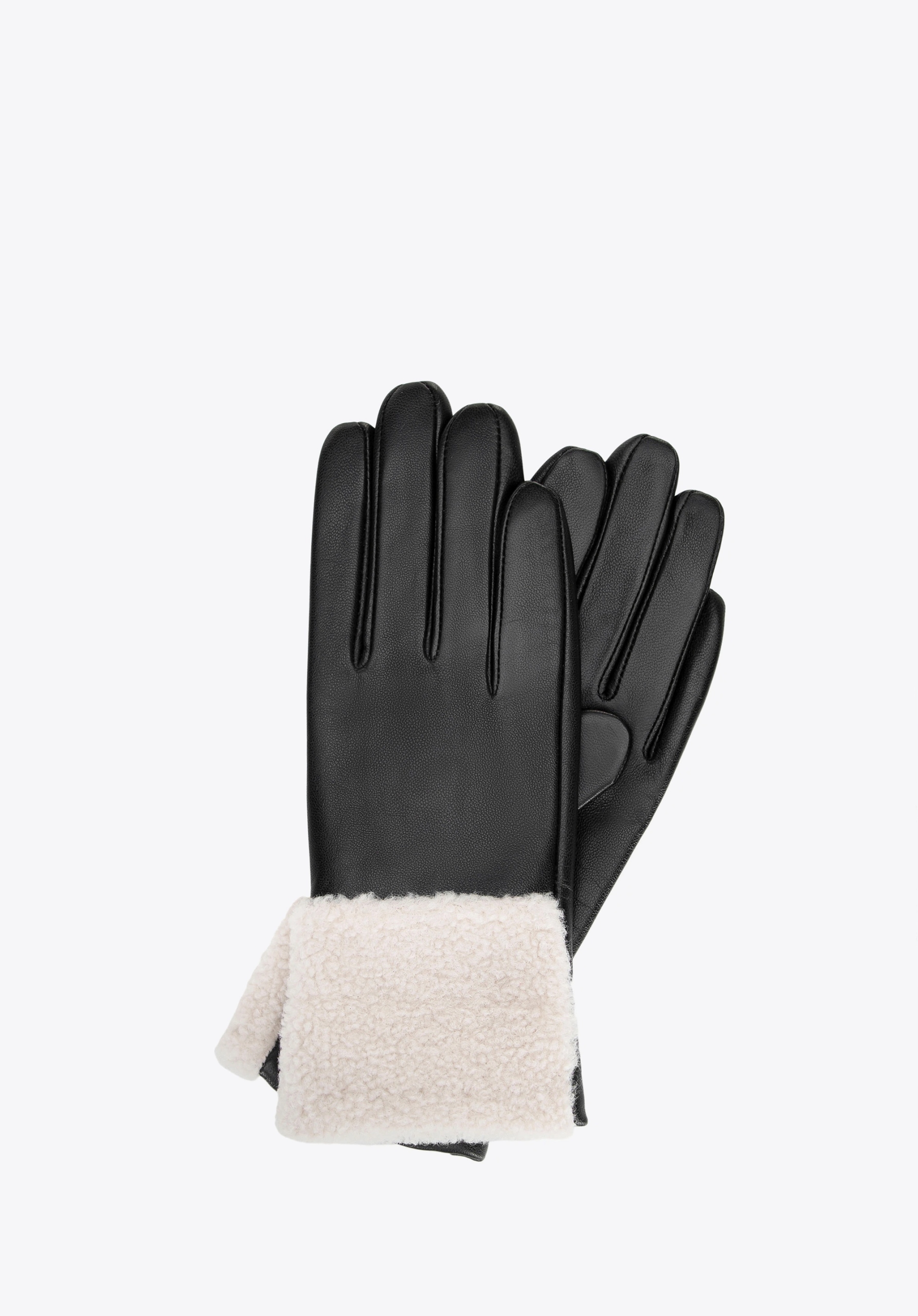Dámské zateplené rukavice z kůže Wittchen 39-6L-035-10 S, Černé