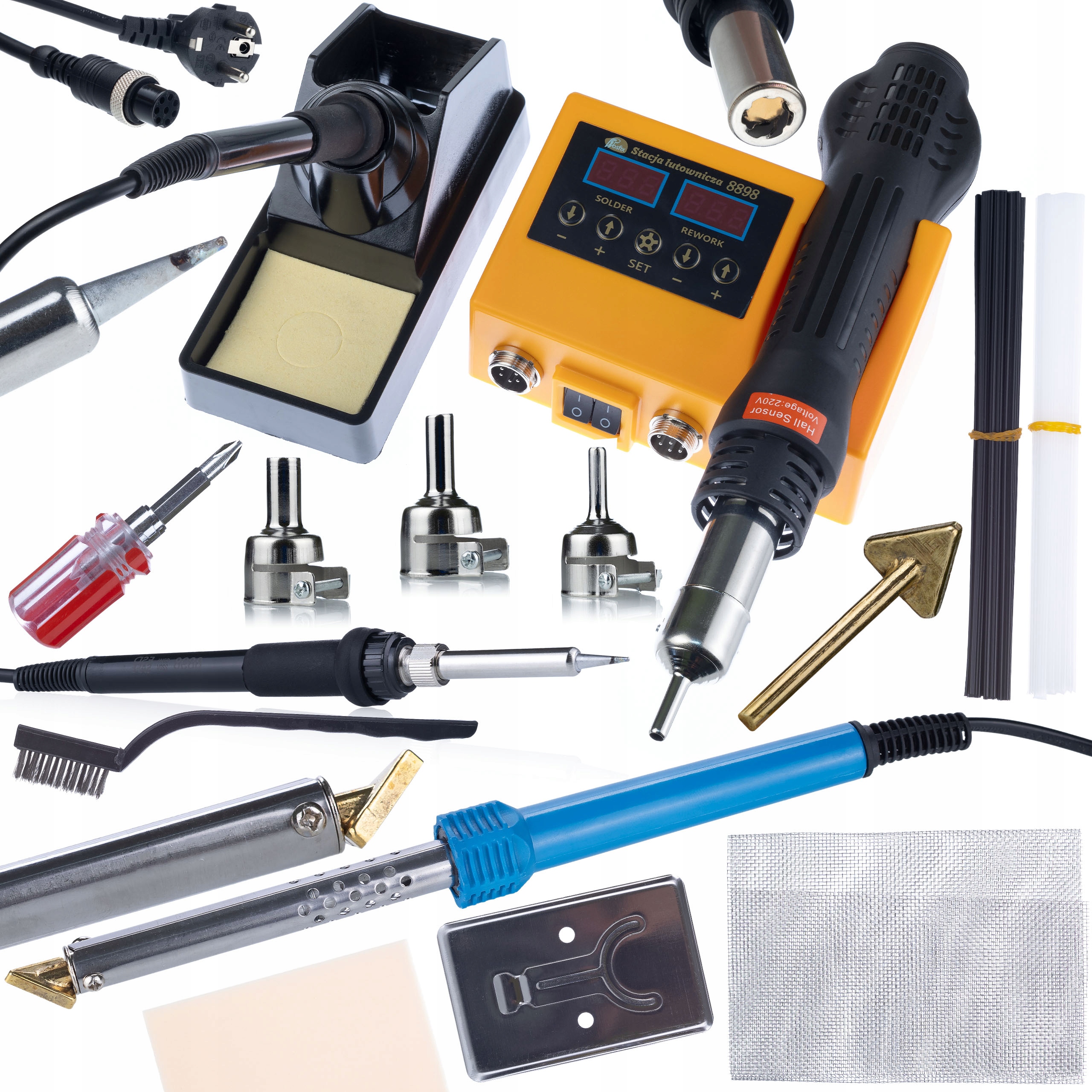 Sada Páječky 2V1 Hot-air Silná Rosfix Oh 660W Blue Lark Příslušenství Hq