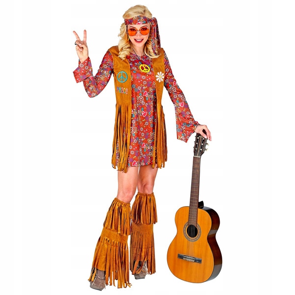 Kostým Hippie Děti Květiny 70. Léta XL