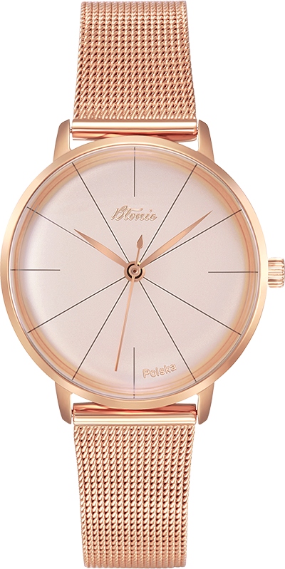 Dámské hodinky Błonie Zodiak Růže Kvarcová Růžový ciferník 30 mm