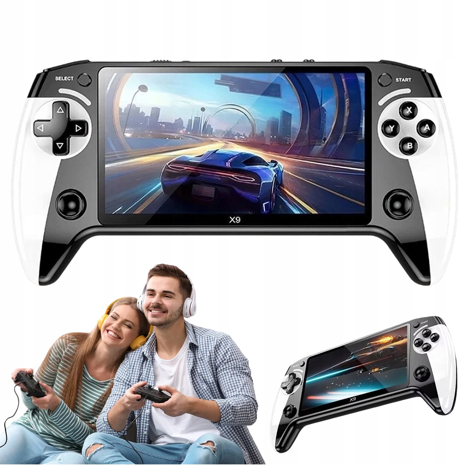 Konsola Ręczna 6000 Gier 5.5" Ekran Hd 2000MAH Pamięć 128GB Czarna