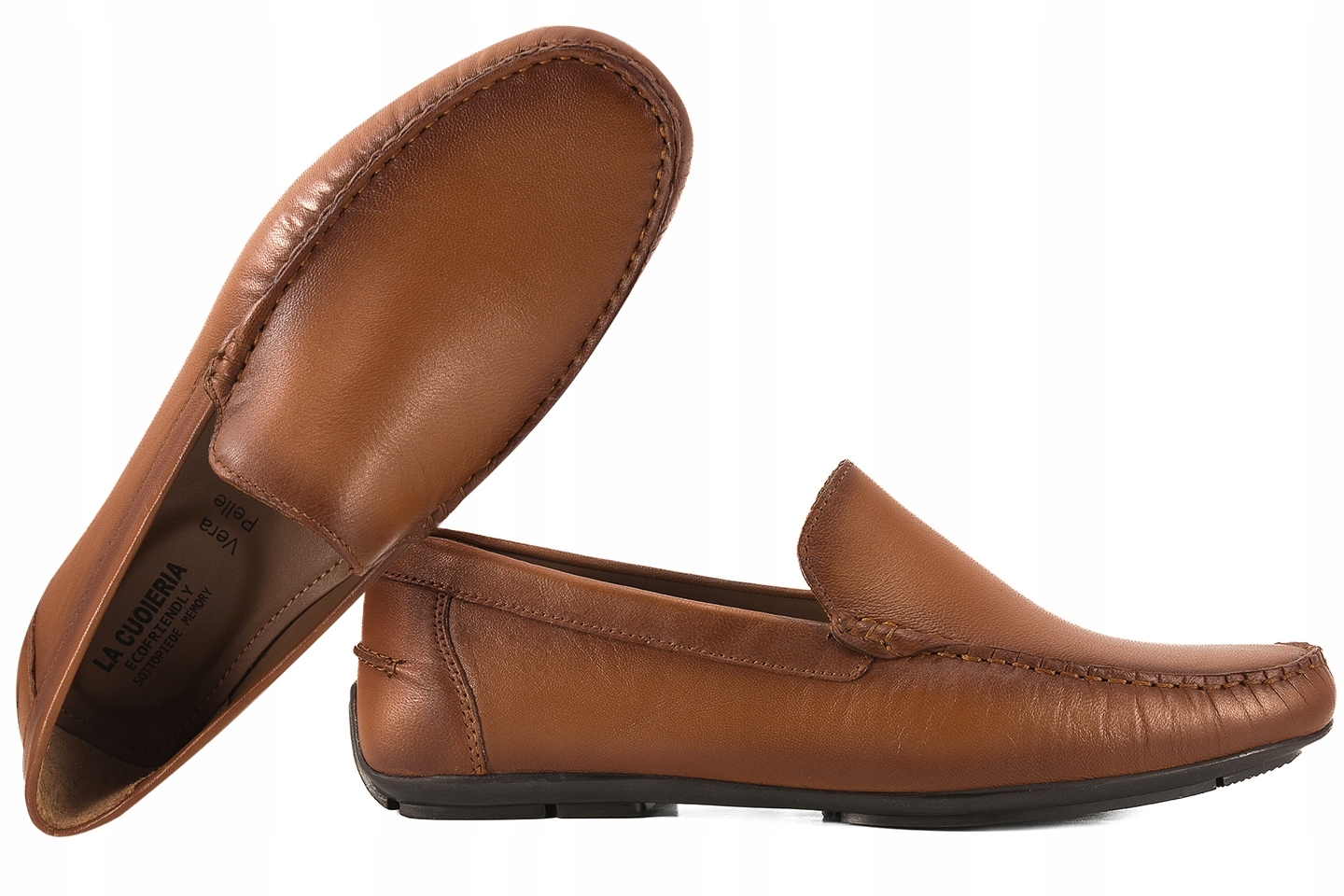 La Cuoieria Bol MF002 Mokasíny Kožené Polobotky Casual Vsuvky Hnědá 40