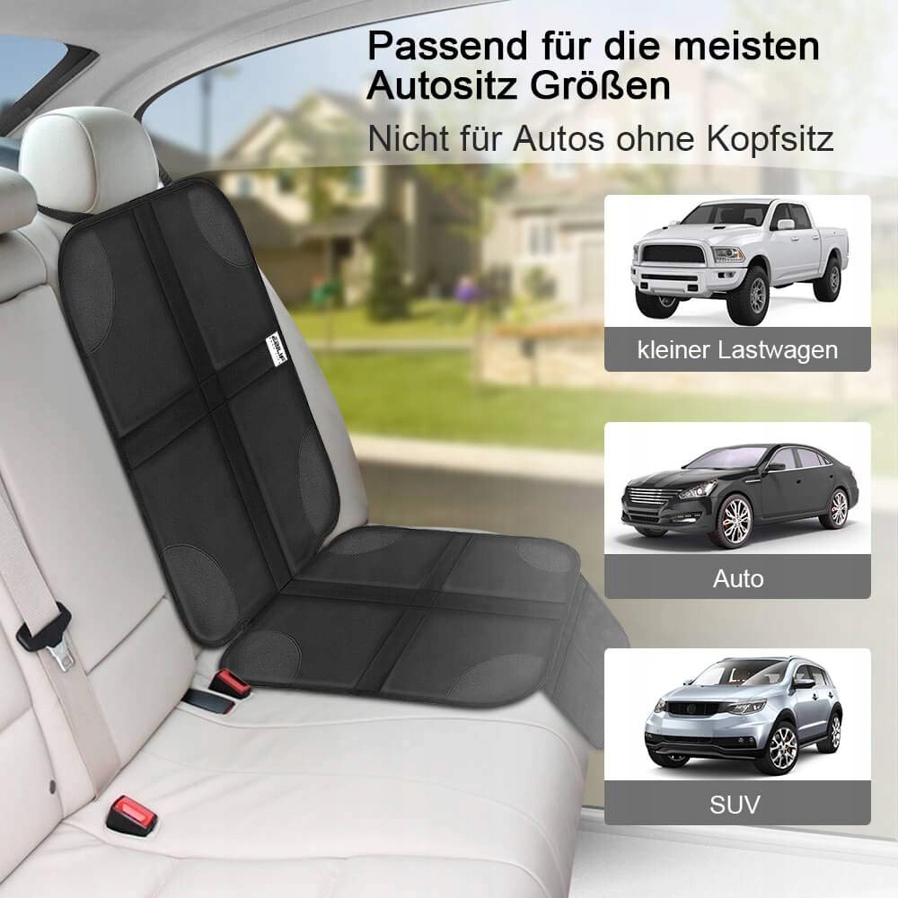 EZILIF Ochraniacz Fotelika Dziecięcego 2 Sztuki ISOFIX Czarny — miniatura 7