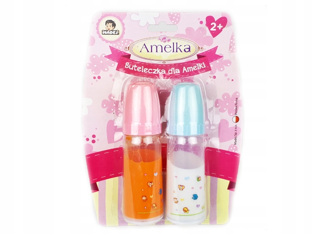 BUTELECZKA Z MLEKIEM DLA LALKI AMELKA 2 SZTUKI