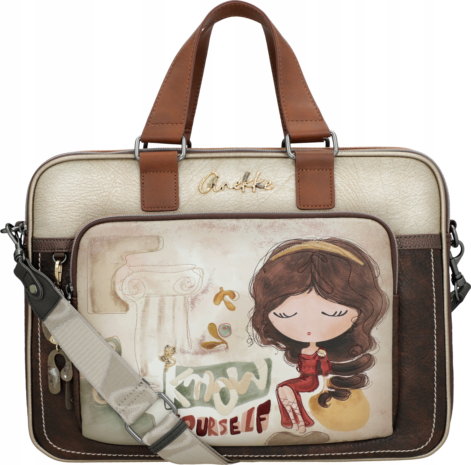 A33 Anekke duża torba na laptopa teczka damska aktówka z dziewczynką Muse