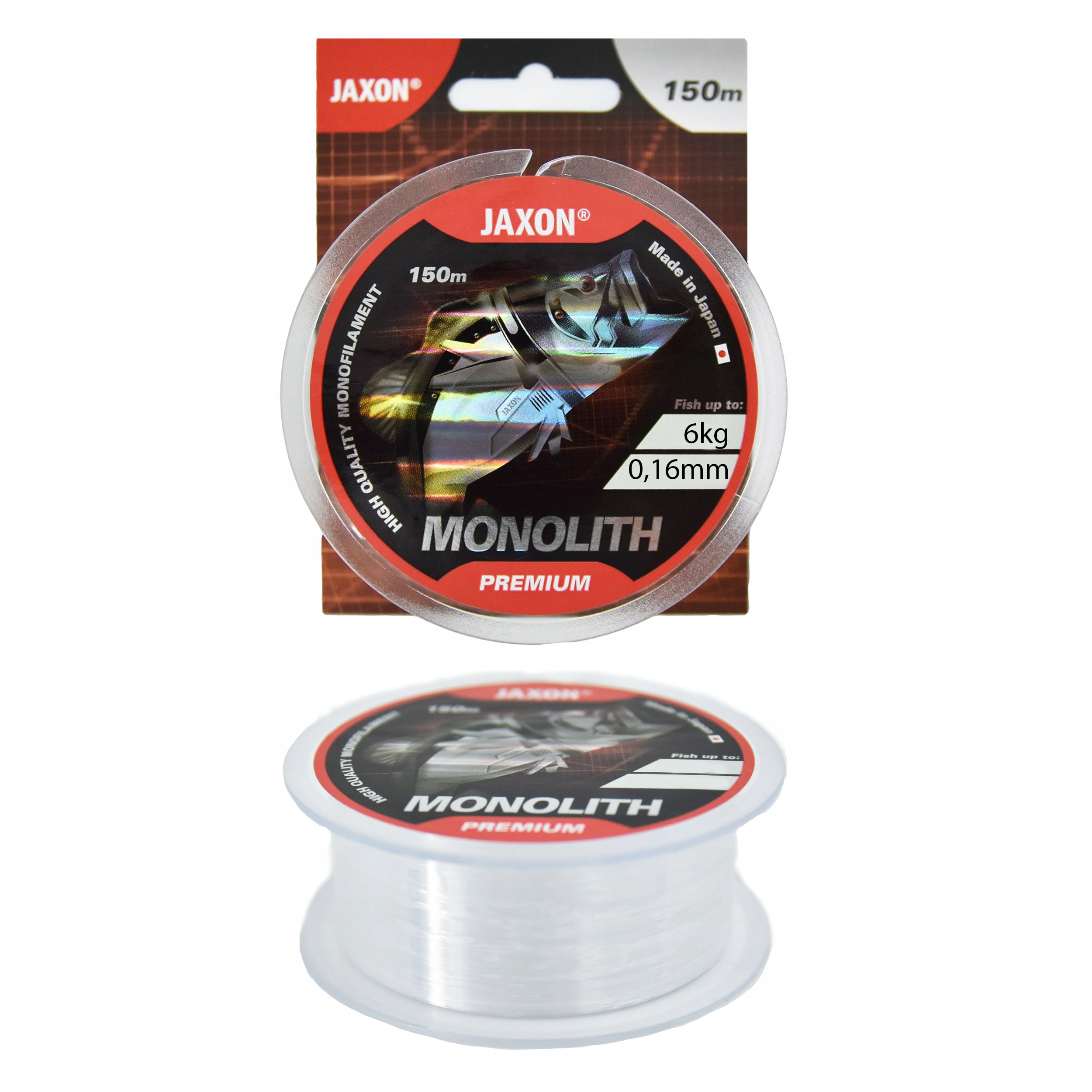 Żyłka Jaxon Monolith Premium 0,16mm 150m uniwersalna przezroczysta