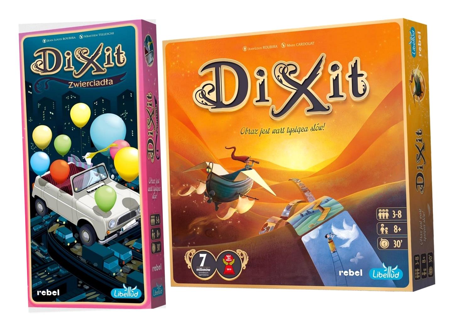 2W1 Gra Planszowa Rebel Dixit+ Dodatek Dixit 10 Zwierciadła