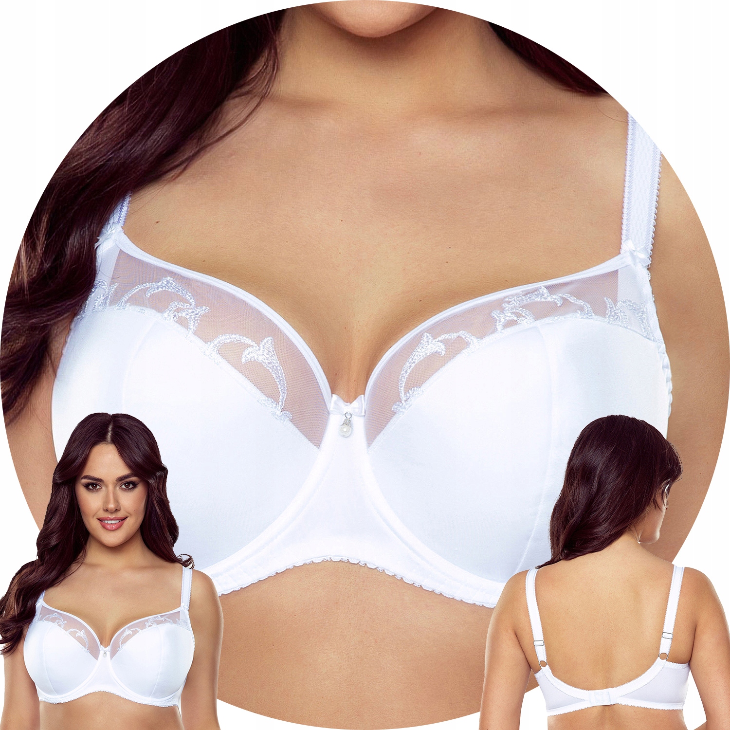 Biustonosz półusztywniany Semi Soft Vivisence 1020 biały 85H