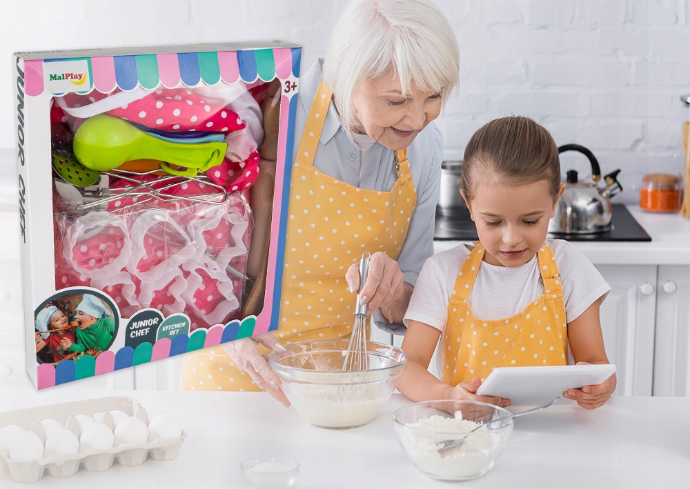 LITTLE CHEF FORMY KUCHYŇSKÉ ZÁSTĚRY + DOPLŇKY Šířka produktu 21 cm