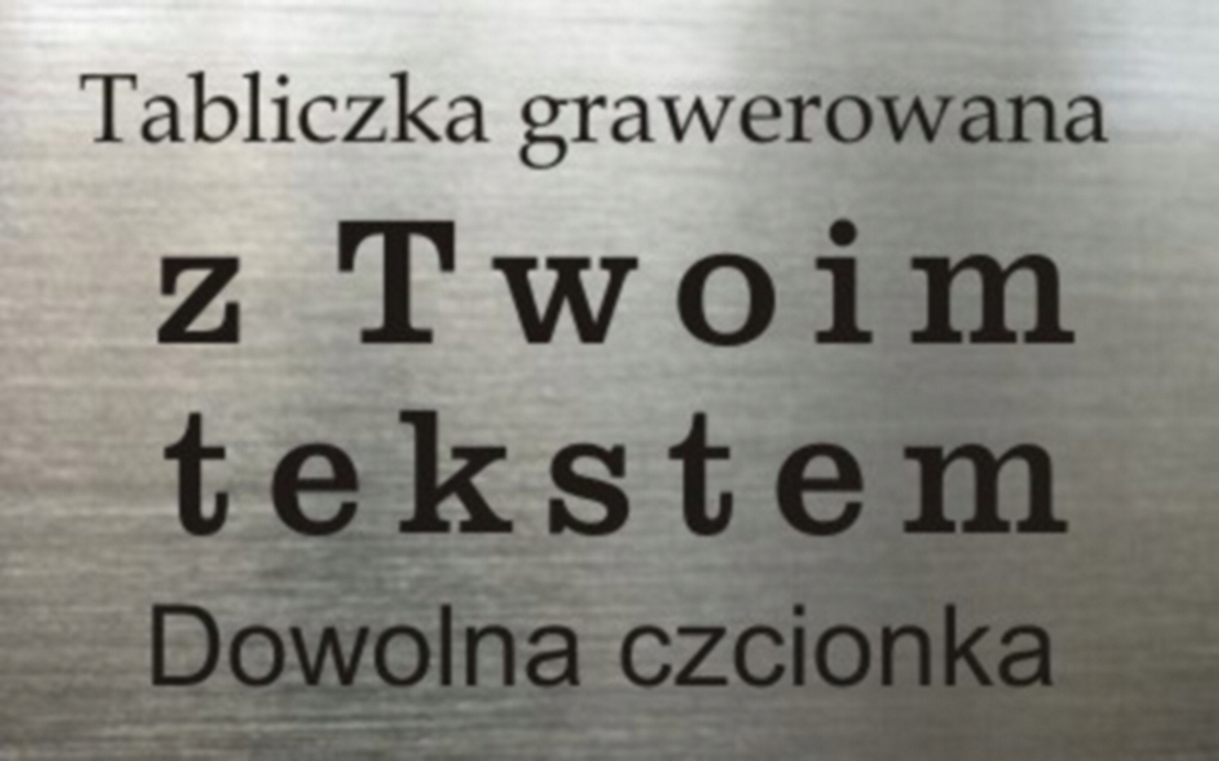 Tabliczka na drzwi grawe12x25 cm