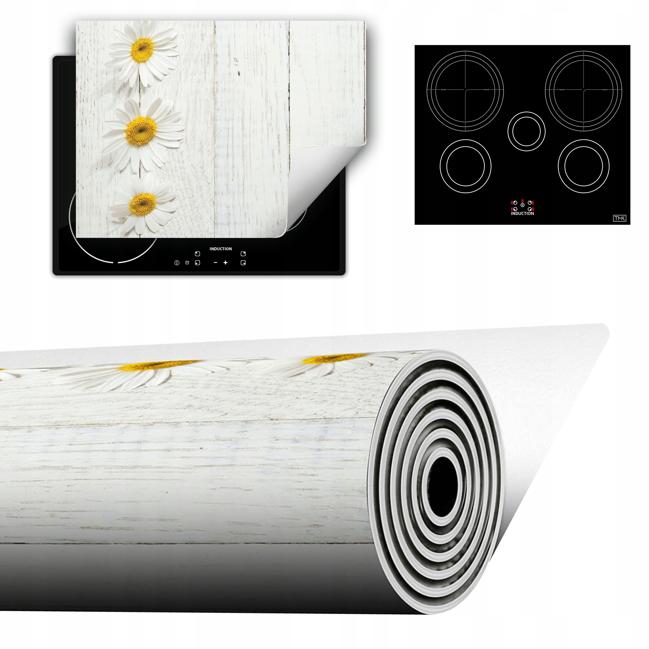 Vinylová Podložka Do Kuchyně Více Místa 70x52 bílá dřevo