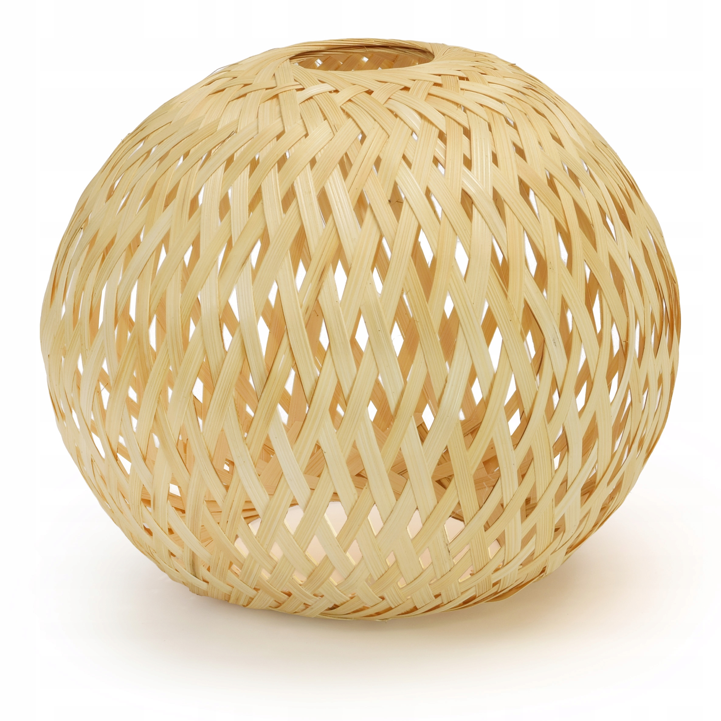 Klosz Abażur Bambus Rattan Beż Boho E27 Kula 20cm do Lamp solo