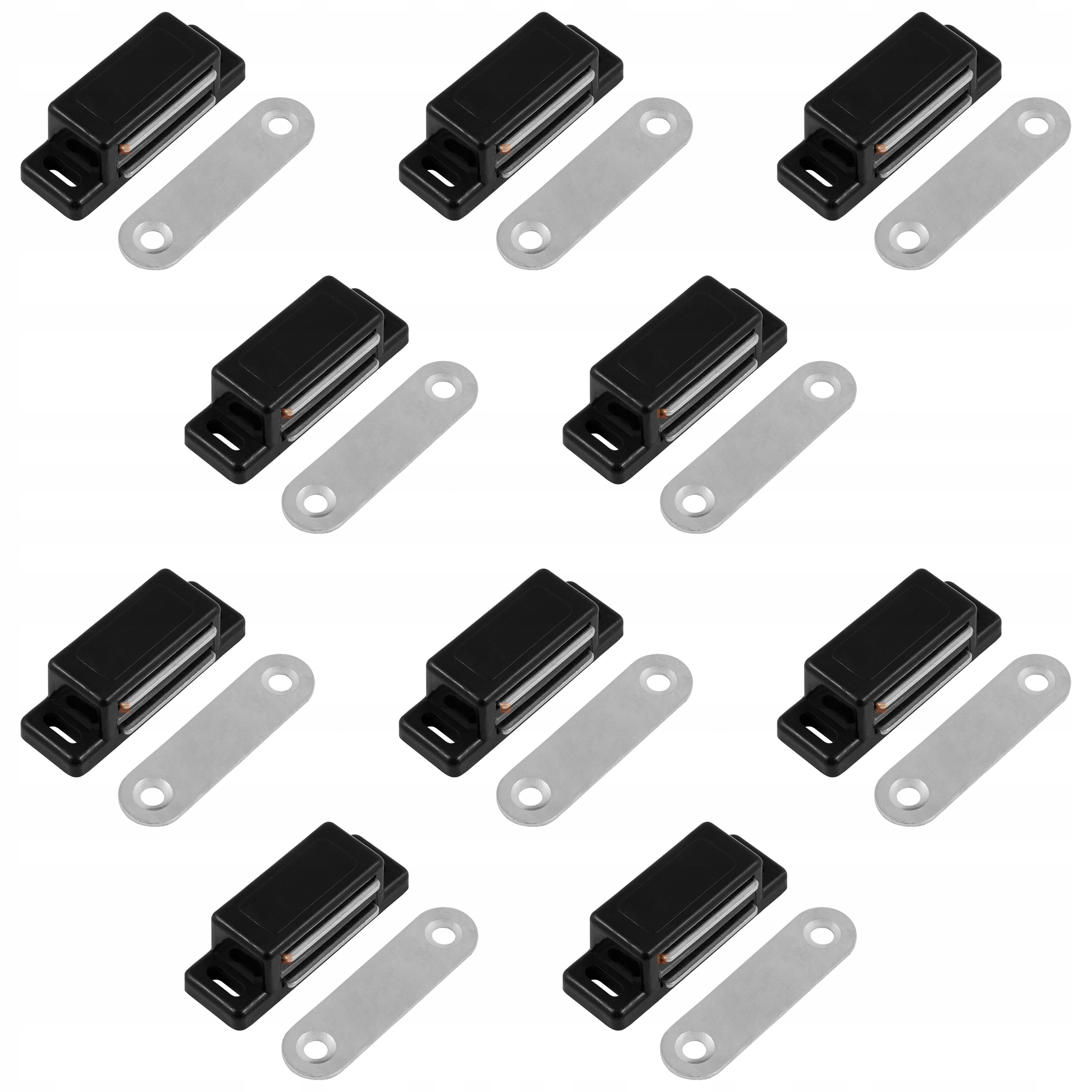 

Zamek magnetyczny Zatrzask meblowy czarny 10szt