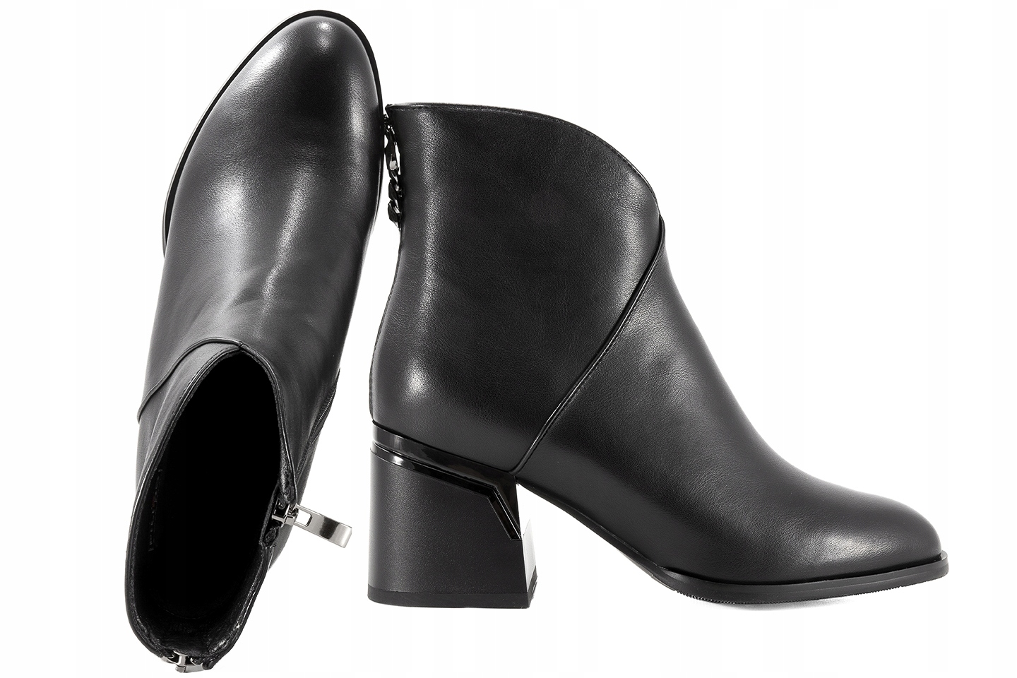 Filippo DBT4860/23 Kotníkové Boty Zimní Kozačky Dámské Podpatek černé