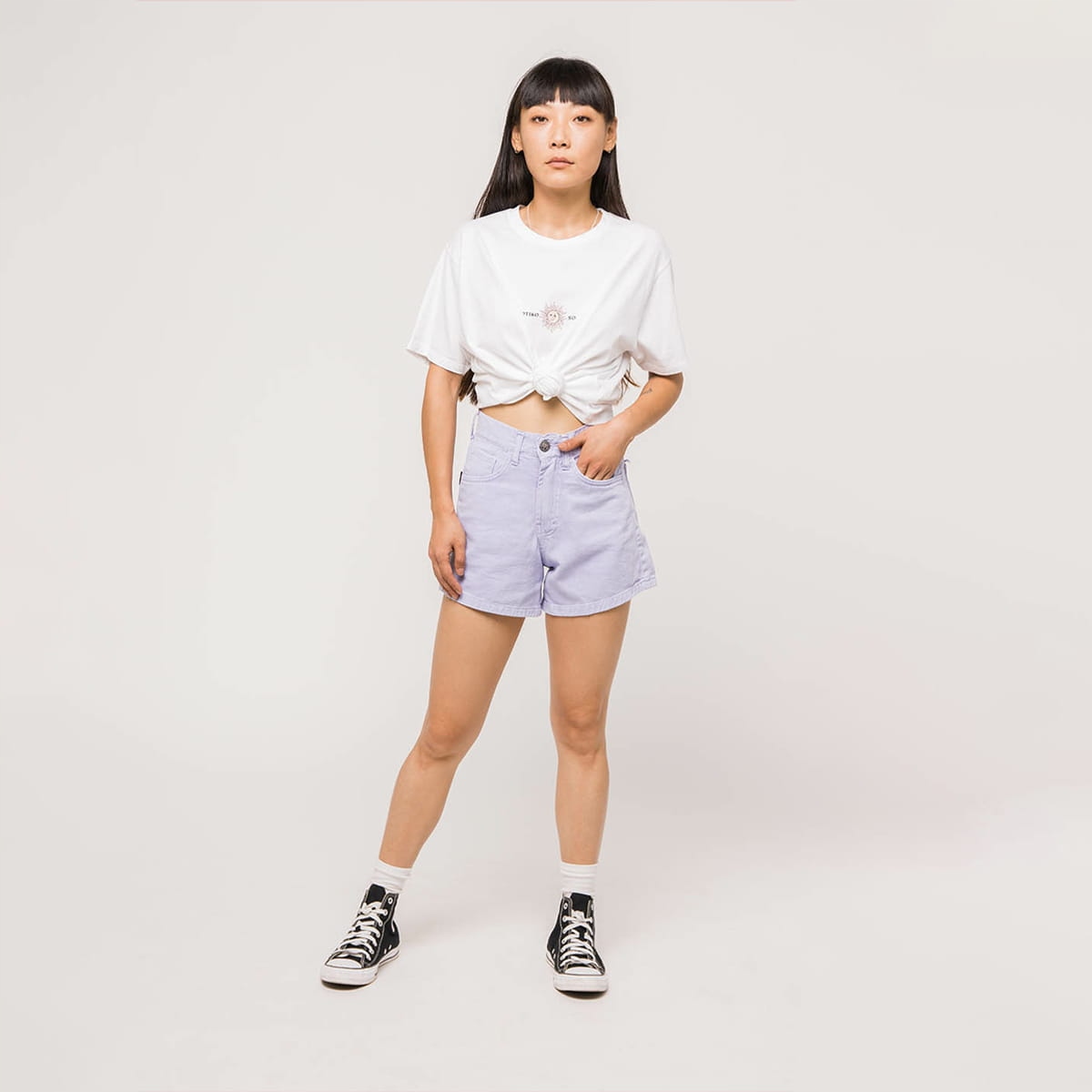 Kraťasy Kaotiko Short Retro 36, Fialová, Městské