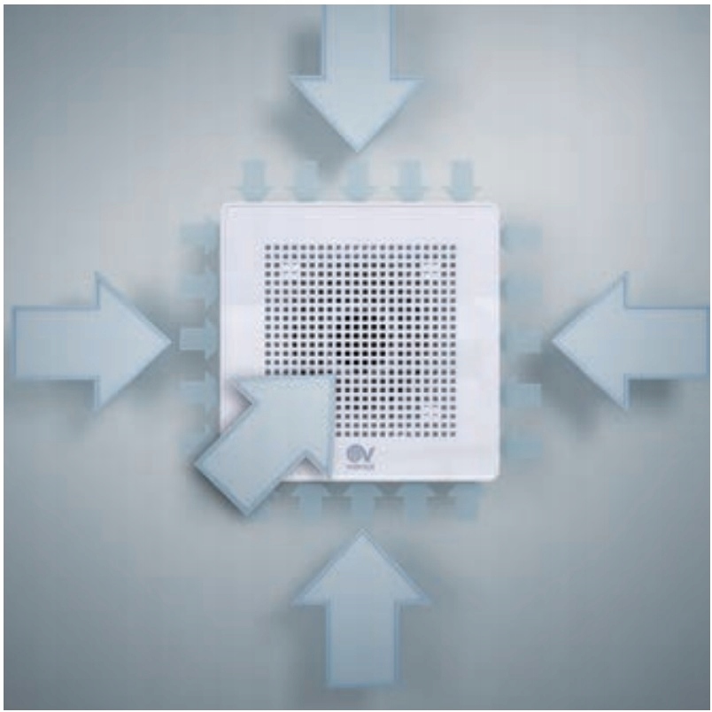 Wentylator łazienkowy ZŁOTY RÓŹ VORTICE 100 mm MADE IN ITALY Średnica 100 mm