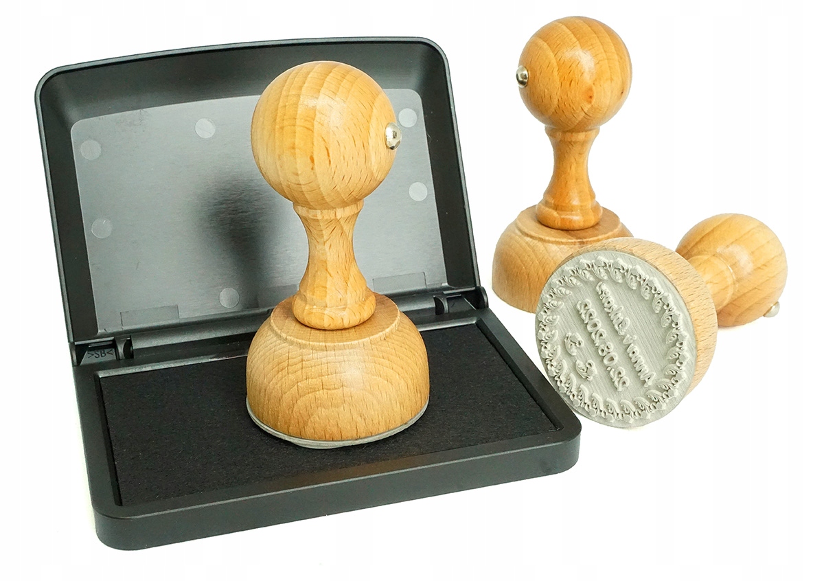 Pieczęć stempel pieczątka NA ŚLUB, wesele, komplet Kształt okrągły