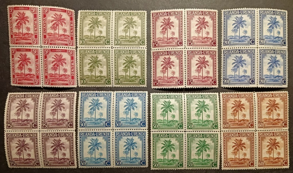 KONGO BELGIJSKIE - RUANDA-URUNDI ** - czysty - CZWOROBLOKI - GABINET
