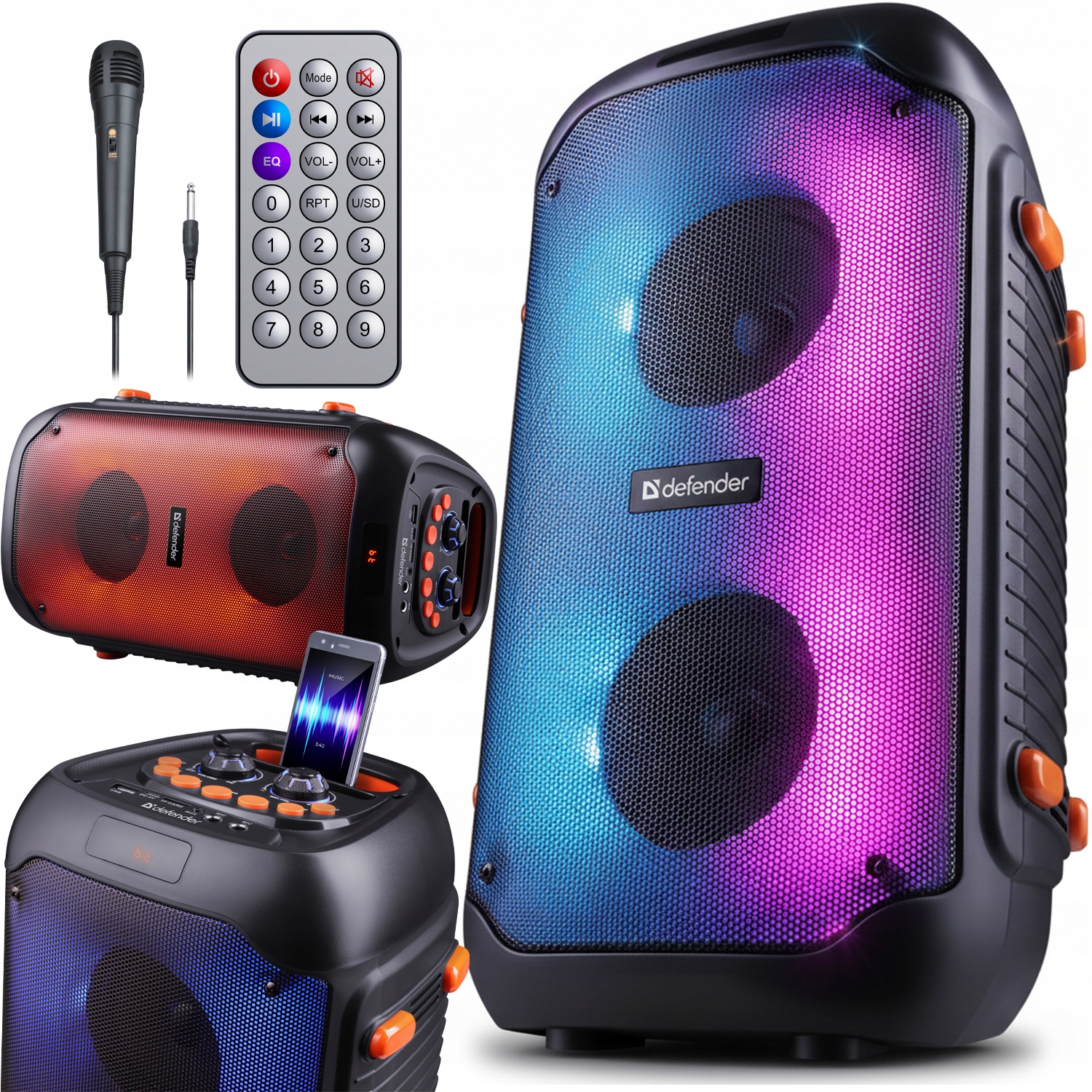 Duży Głośnik Bezprzewodowy Bluetooth Mobilny System Nagłośnieniowy Karaoke