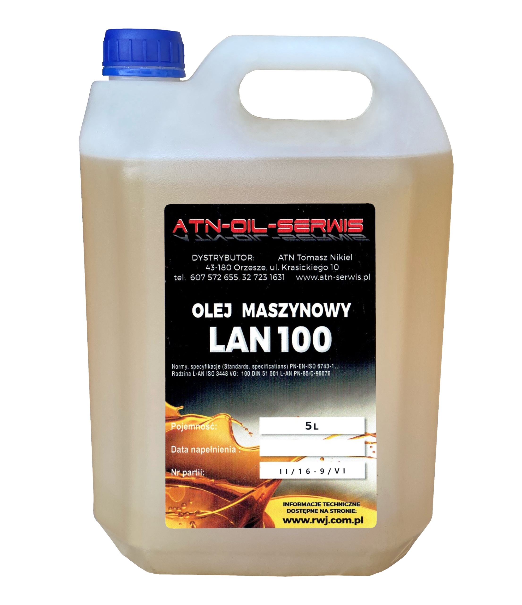 

Olej Maszynowy Jasol Lan 100 5 L