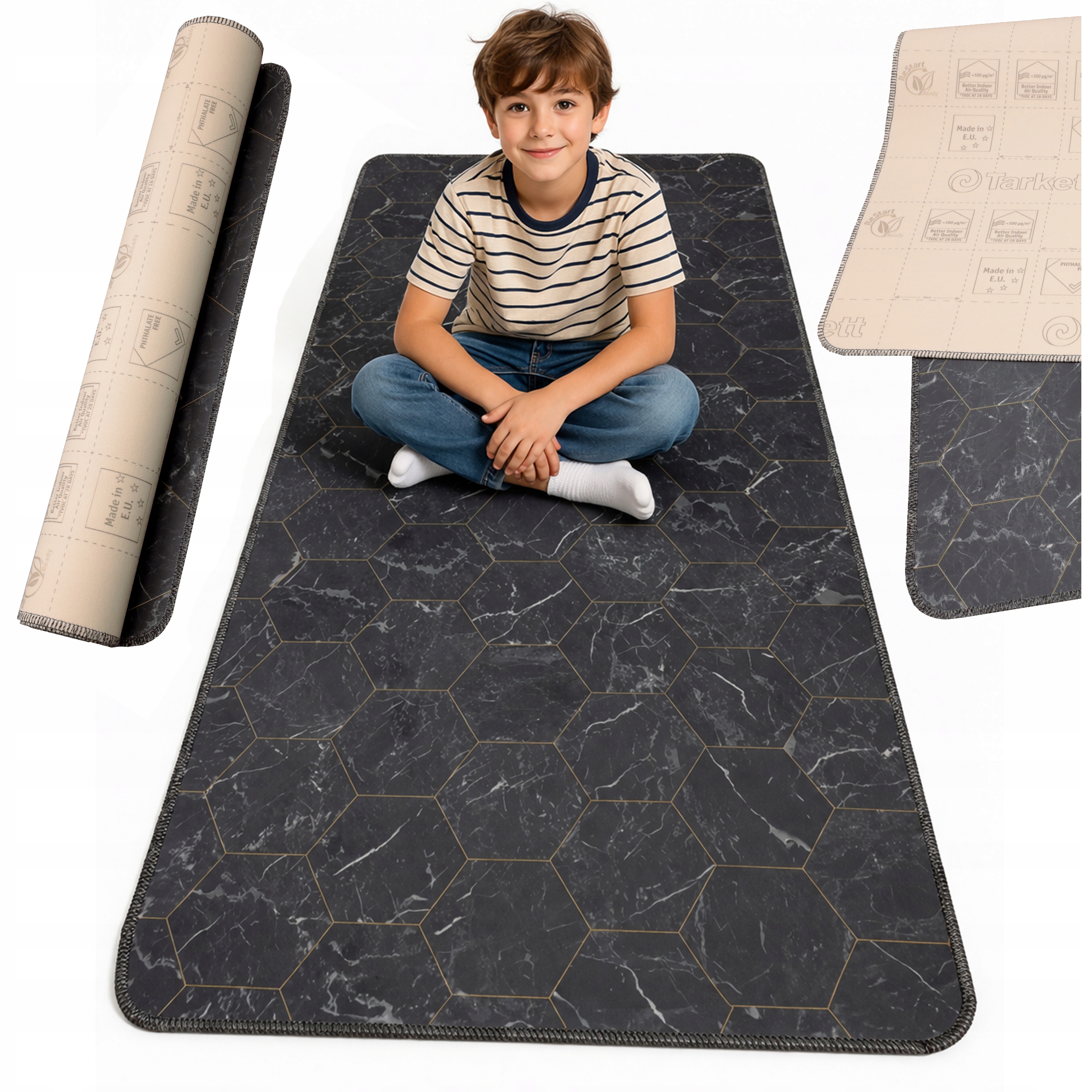 Koberec Běhoun 60x300 Pvc podložka voděodolná gumolit vzor desky obšitý