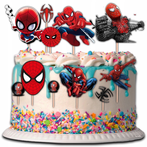 TOPPER SPIDERMAN NA TORT BABECZKI POSTACI 11 sztuk