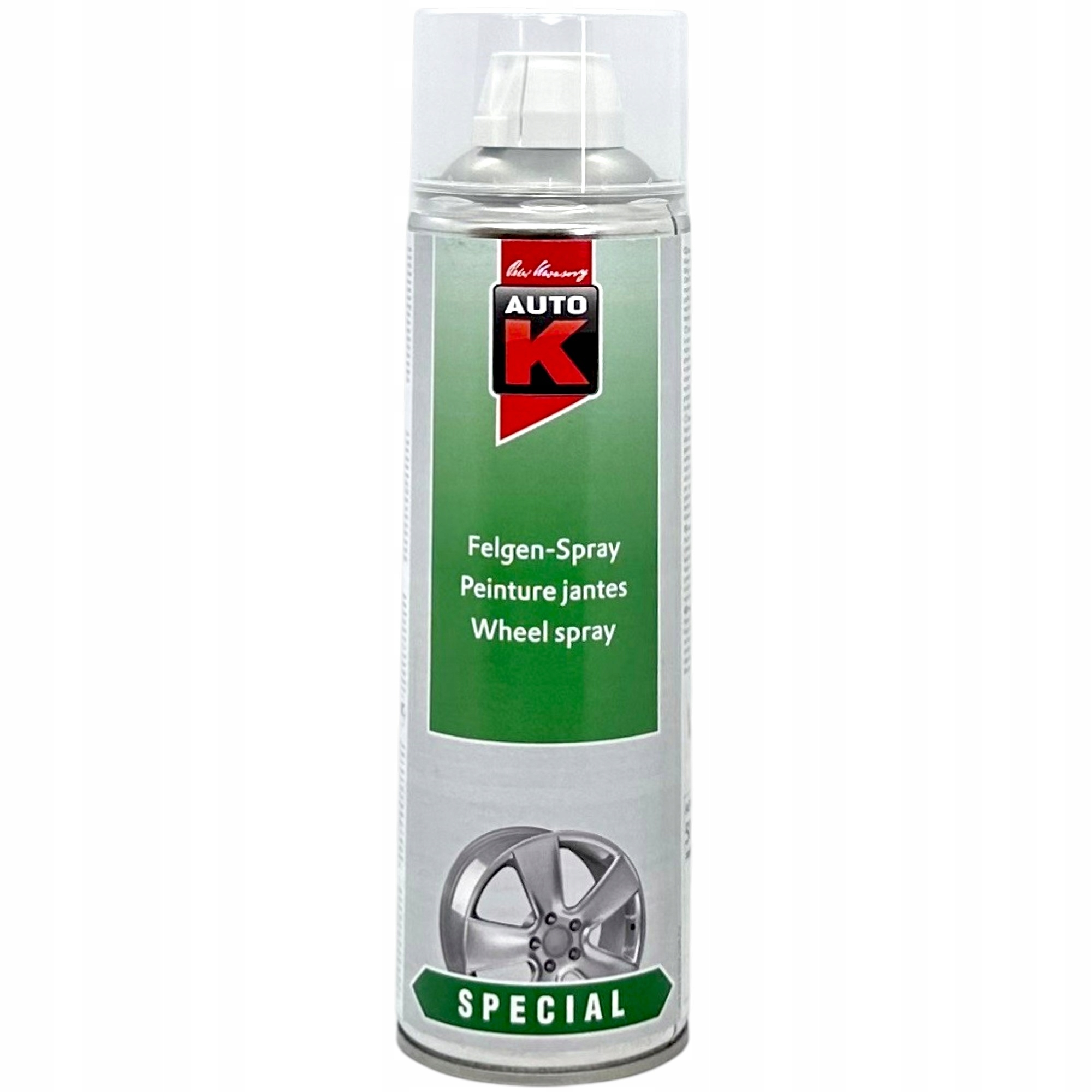 AutoK Lakier Bezbarwny Akrylowy Połysk Spray 500ML do Felg