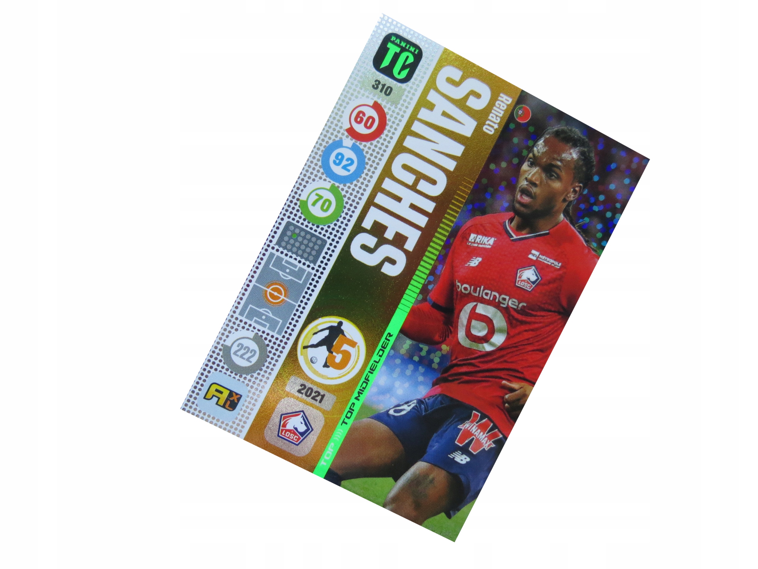 Panini Top Class 2022 Karty Piłkarskie Top Midfielder Sanches 310 Bayern
