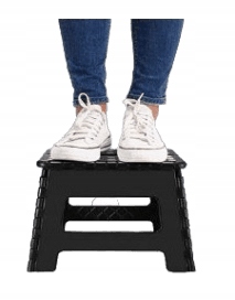 PODEST PRZENOŚNY STOPIEŃ STOŁEK SKŁADANY TABORET ANTYPOŚLIZGOWY STOŁECZEK Głębokość mebla 25 cm