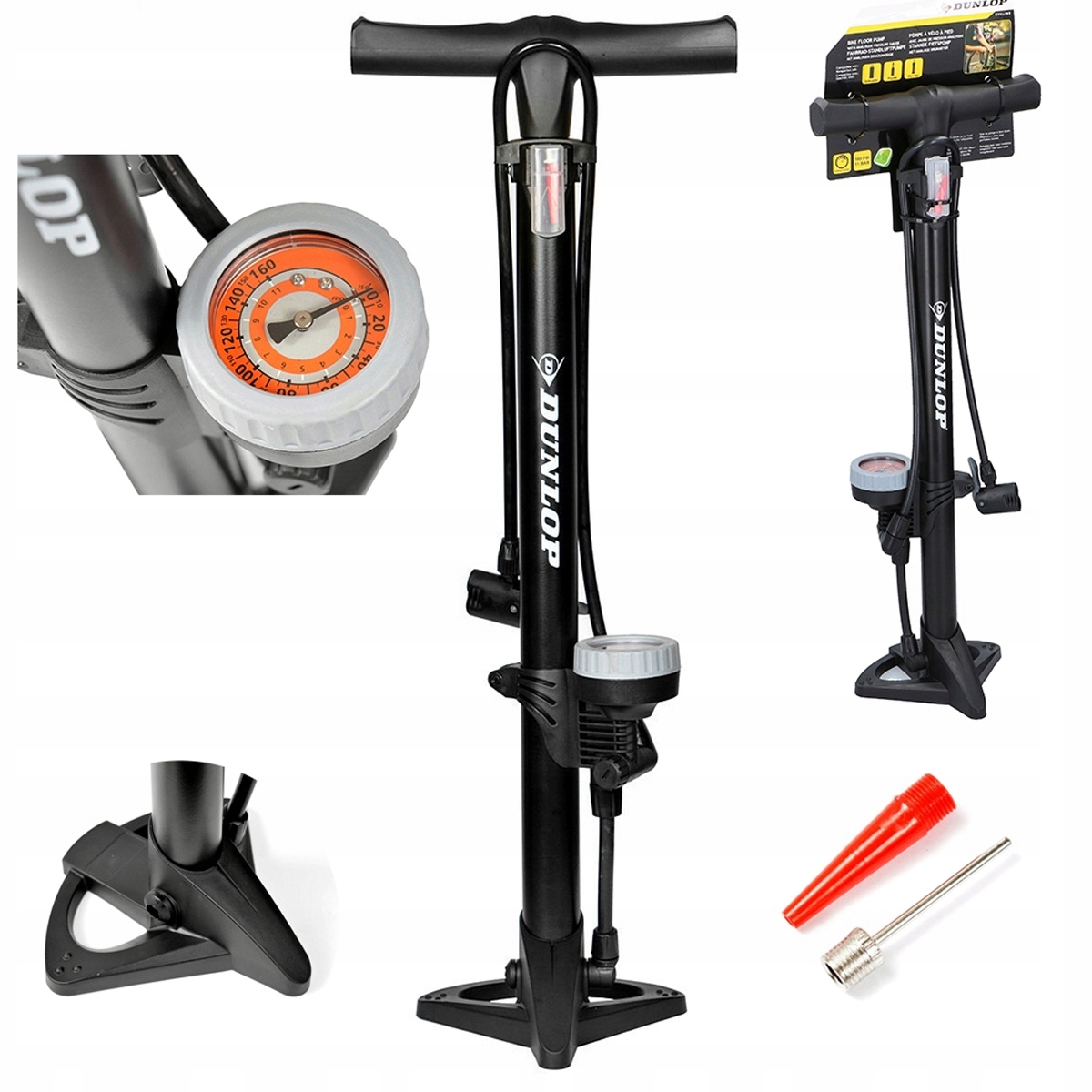 

Pompka rowerowa 11 bar z manometrem końcówki