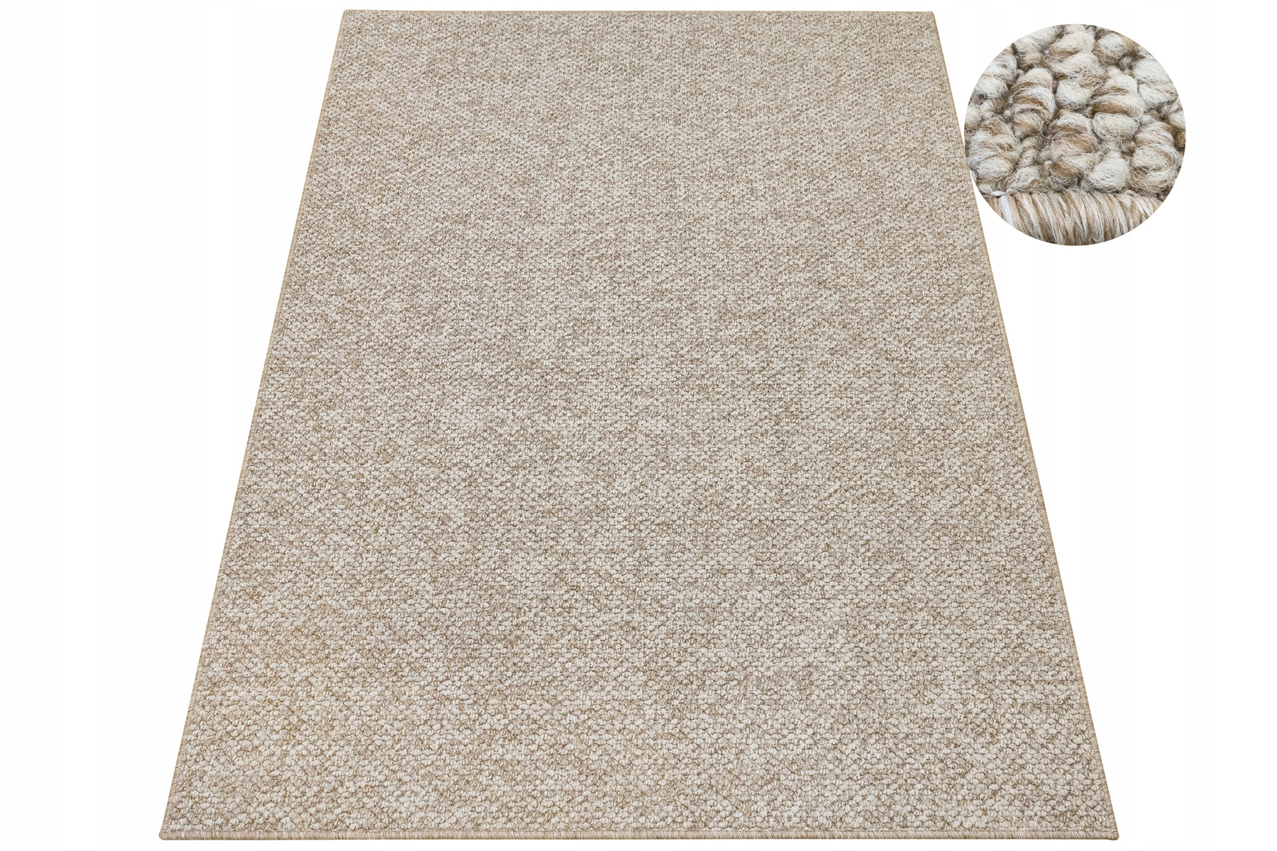 Dywan Pętelkowy Beżowy Kremowy Do Sypialni Salonu New Topaz 100x200 cm