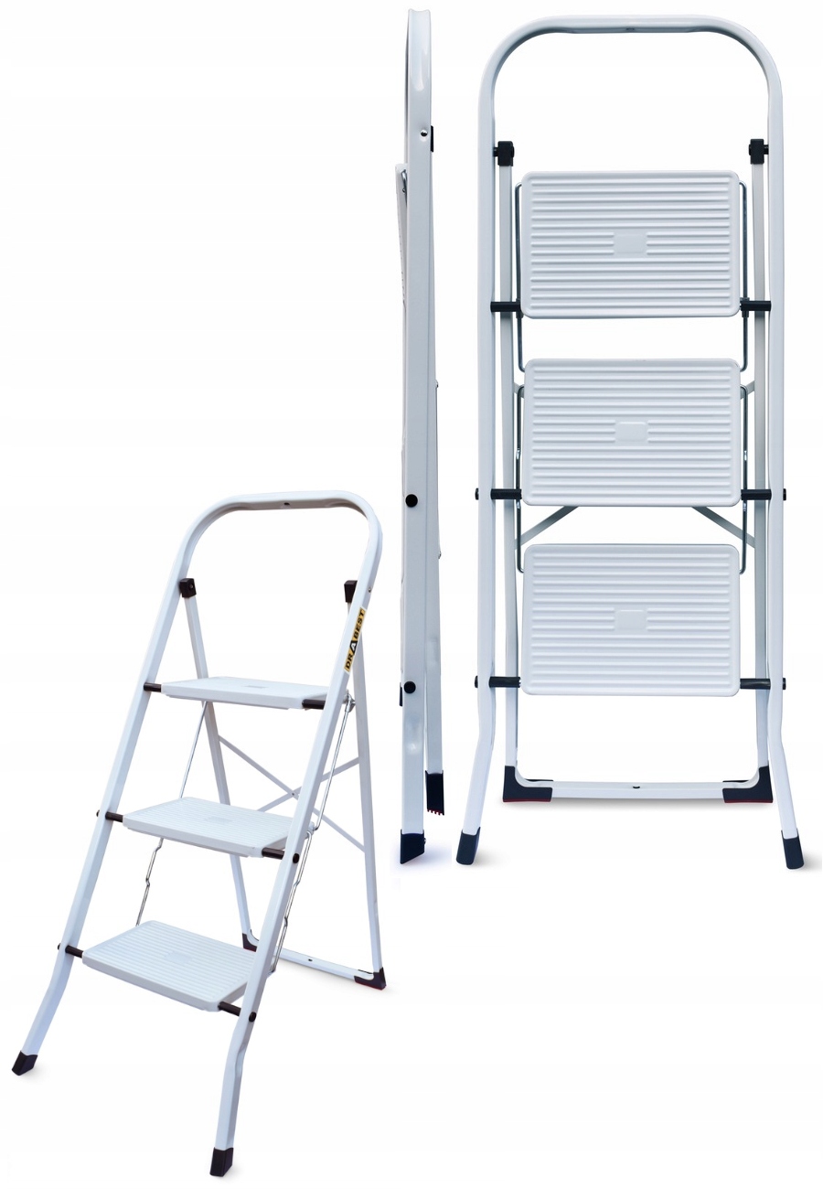 

Drabina Drabinka Domowa 3 Stopniowa Solidna Stal