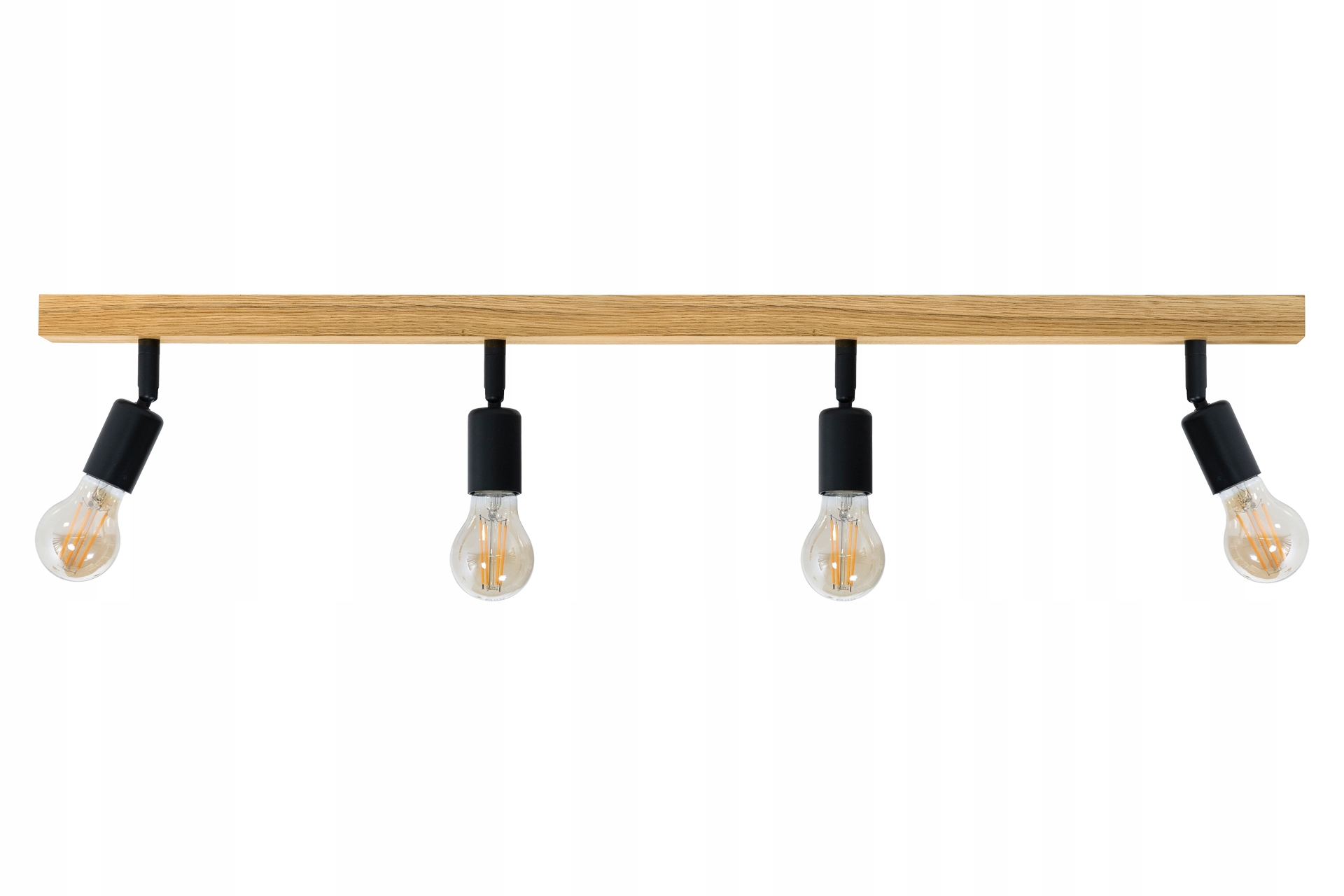 Kinkiet Lampa Wisząca Sufitowa Dębowa Retro 90x14cm E27 Ruchoma Natynkowy