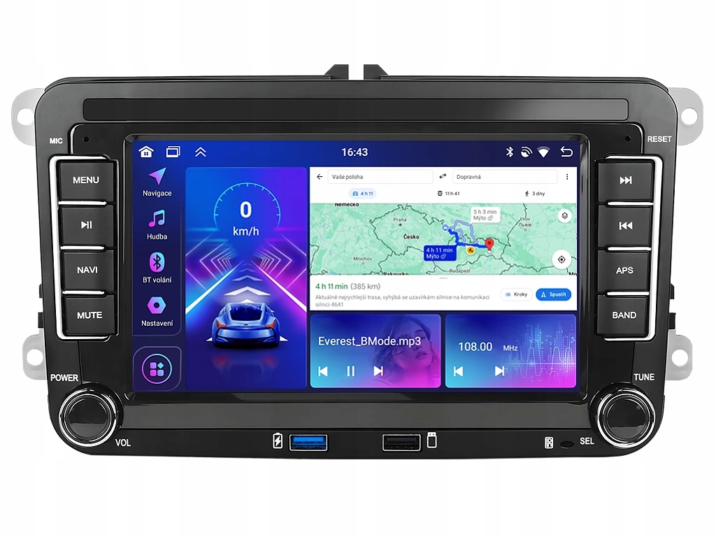 Bmode 2DIN autorádio BW70 Android s Gps 2702/RAM2