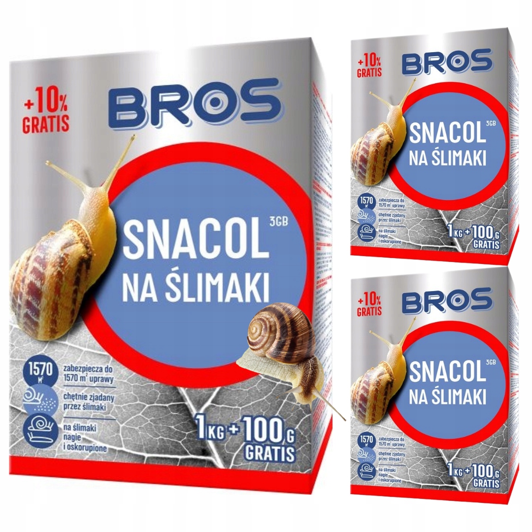 Bros Snacol Granulat Na Ślimaki preparat trutka na ślimaki 3kg + 300g