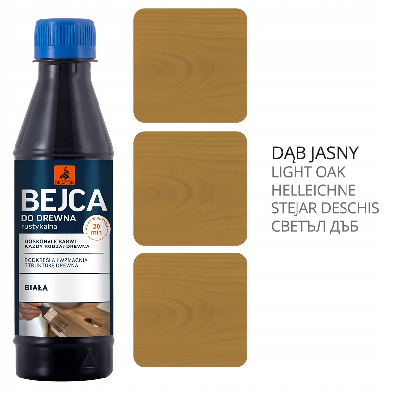 

Bejca Do Drewna Rustykalna Dragon 200ml Dąb Jasny