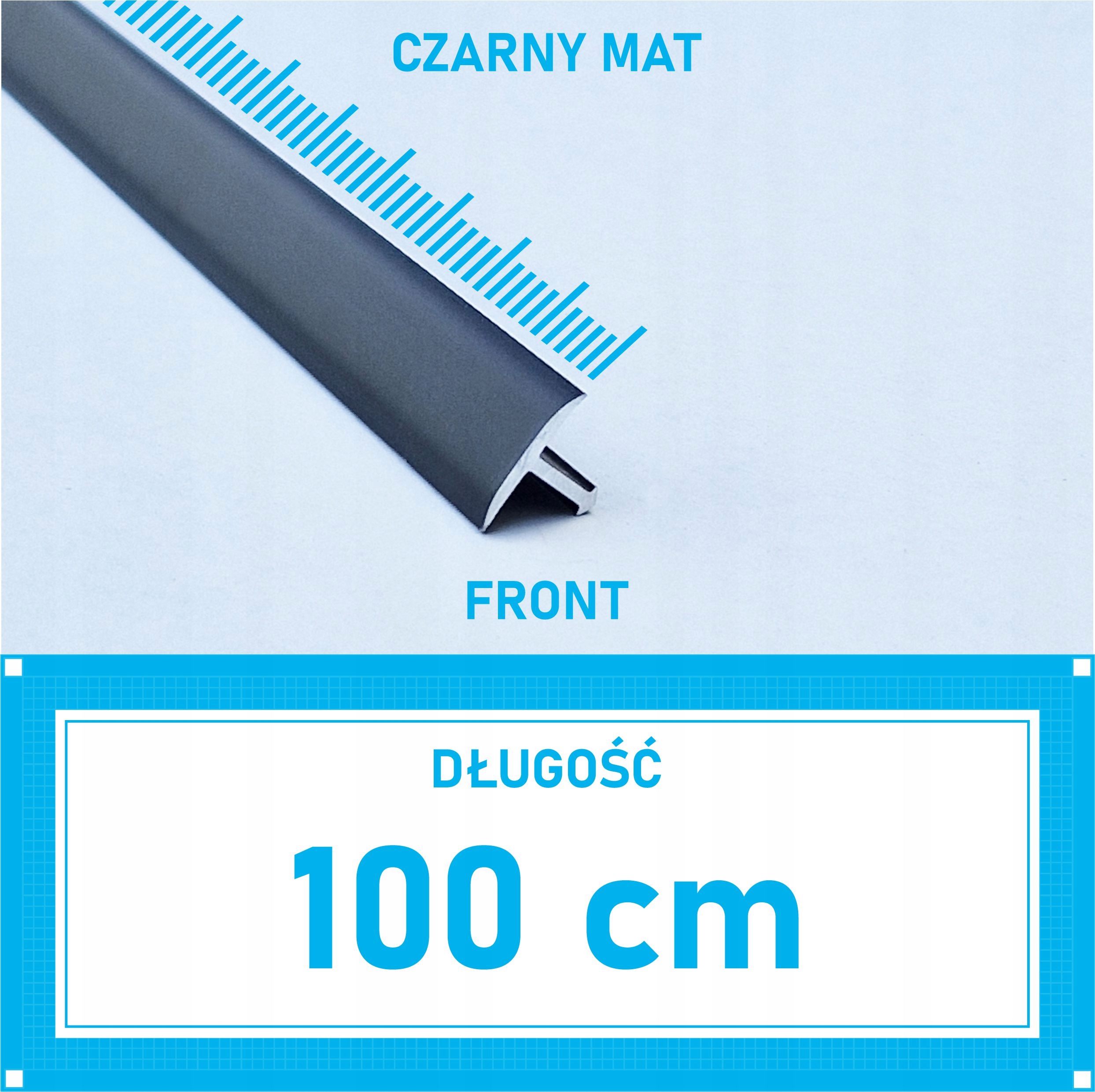 

Listwa łącząca progowa Teownik 13mm Czarny Mat 1m