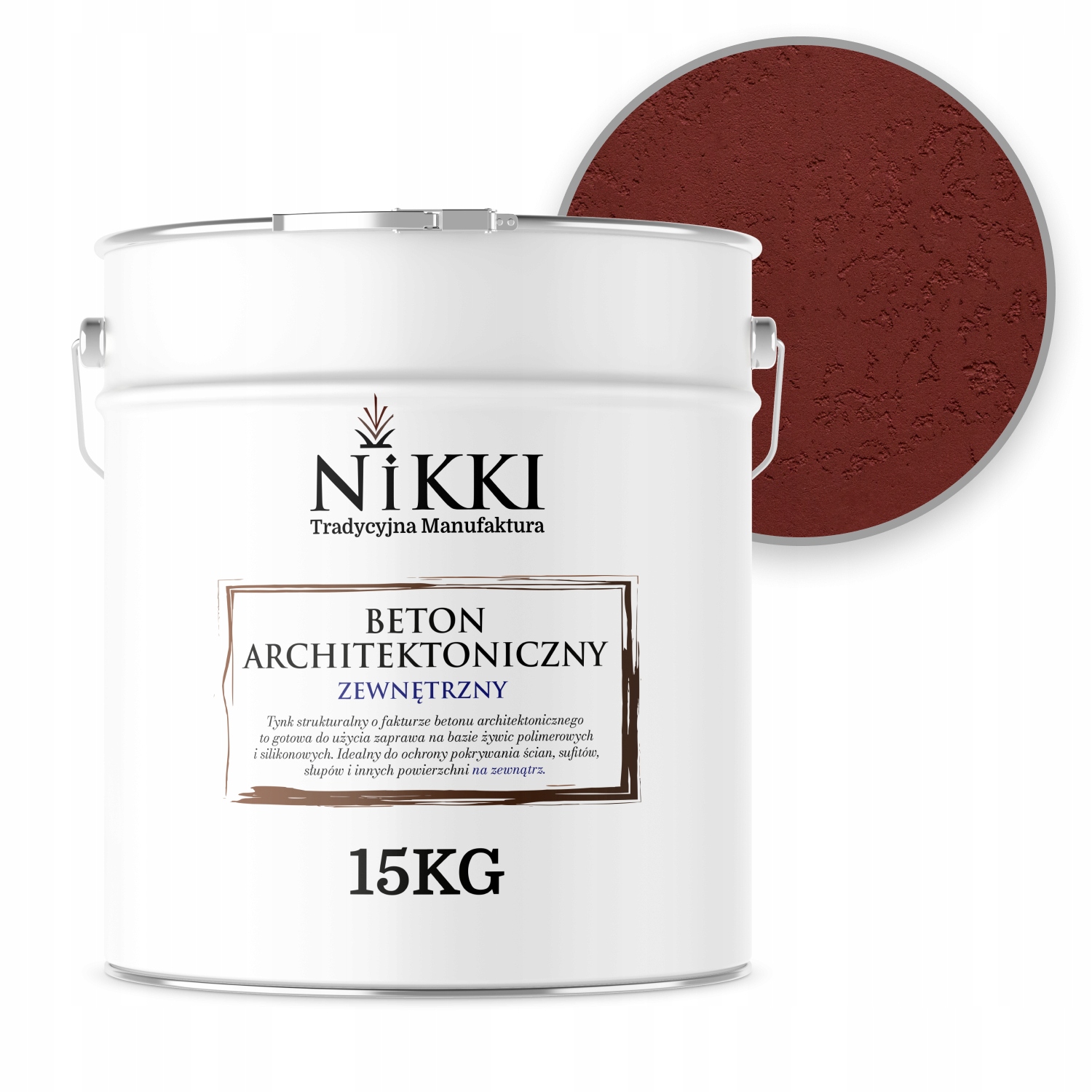 Fasádna omietka so štruktúrou architektonického betónu 15 kg Bordová H3110