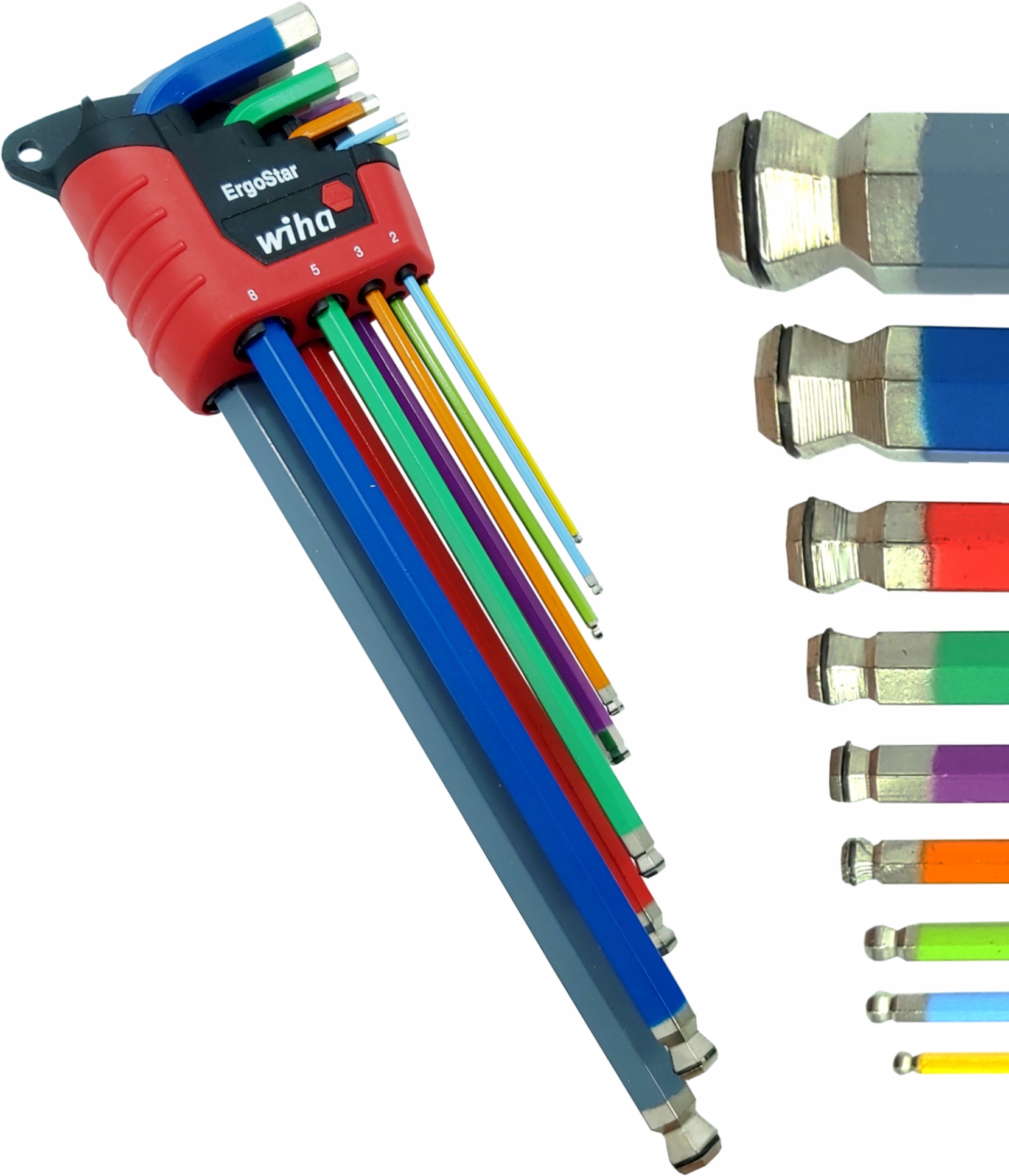 ZESTAW KLUCZY TRZPIENIOWYCH ERGOSTAR 9cz IMBUSY