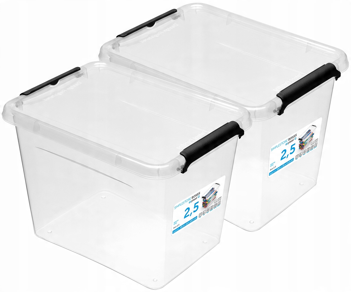 

Pudełka Pojemniki plastikowe do domu Moxom 2x 2,5l