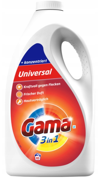 

Z Niemiec Vizir/Gama Uniwersalny Żel do Prania 83