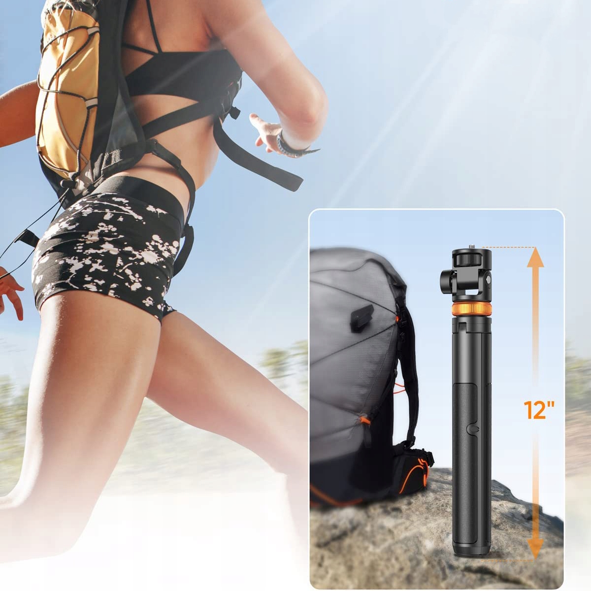 UNIWERSALNY KIJEK SELFIE STICK TRIPOD STATYW BLUETOOTH DO TELEFONU / GOPRO Obsługiwane systemy operacyjne Android iOS