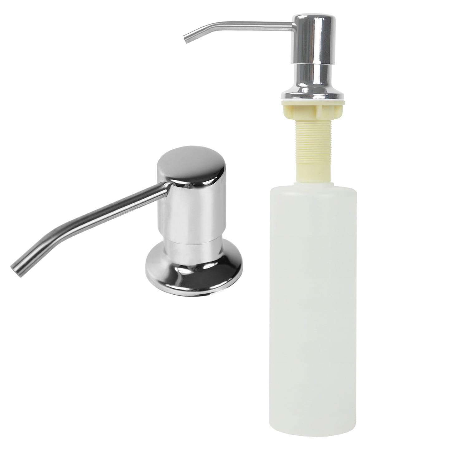 DOZOWNIK SREBRNY MYDŁA PŁYNU DO MYCIA NACZYŃ DO ZLEWU 500 ml Kolor pompki chrom
